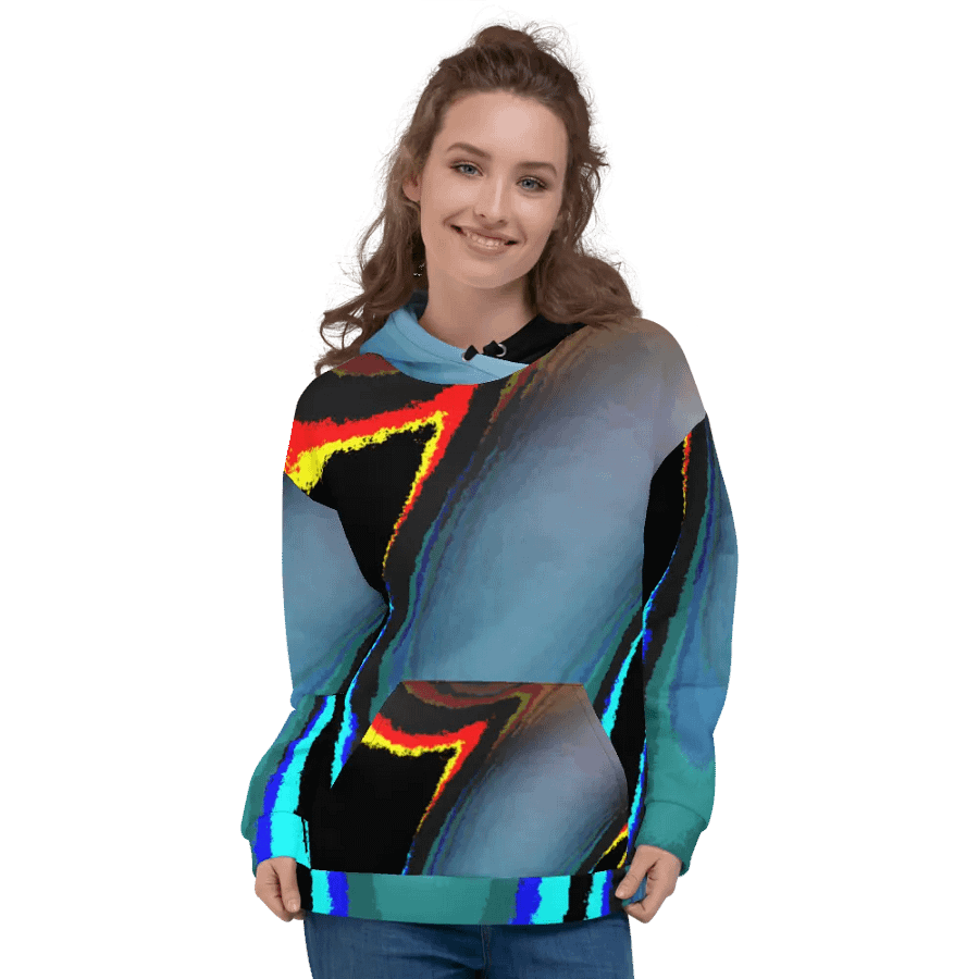 Darker Abstract Cool Swirl Unisex Pull On Hoodie product image (6)