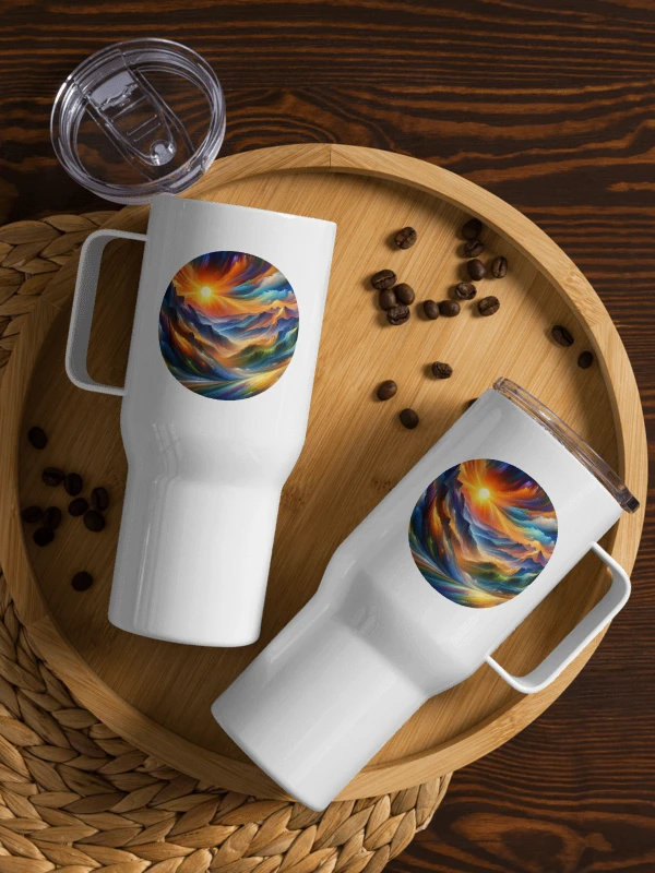 Abstract Sunrise - Travel Mug with Handle product image (3)