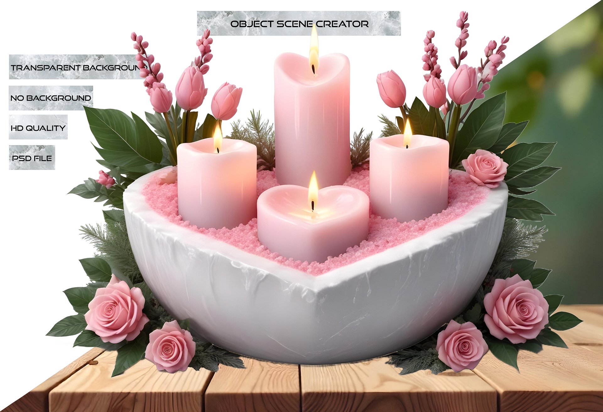 Object scene creator for Valentine's day, wedding product image (2)
