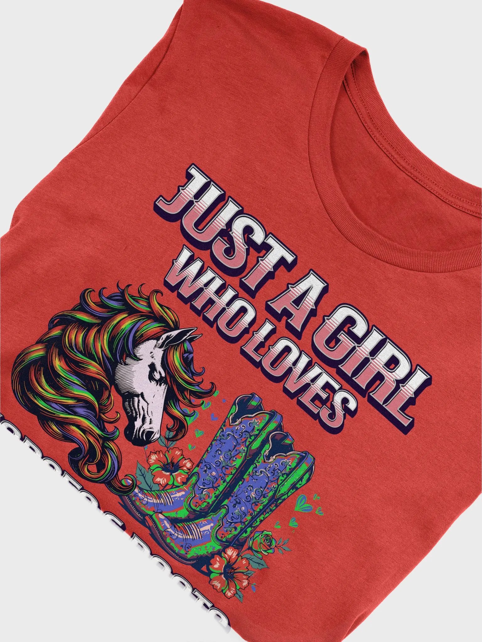 Just A Girl Who Loves Horses And Boots Equestrian Tee product image (3)