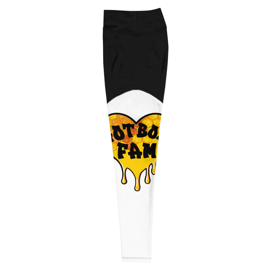 HOT BOX FAM GOLD HONEY COMB LOGO SPORT LEGGINGS product image (4)