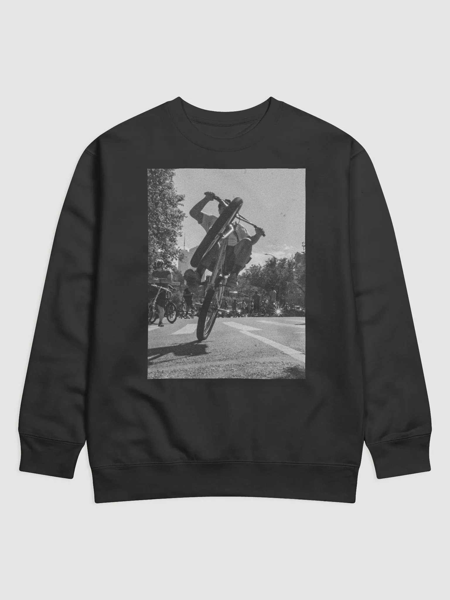 "Wheelie" Street Photography Cotton Heritage Premium Sweatshirt - 03392 product image (1)