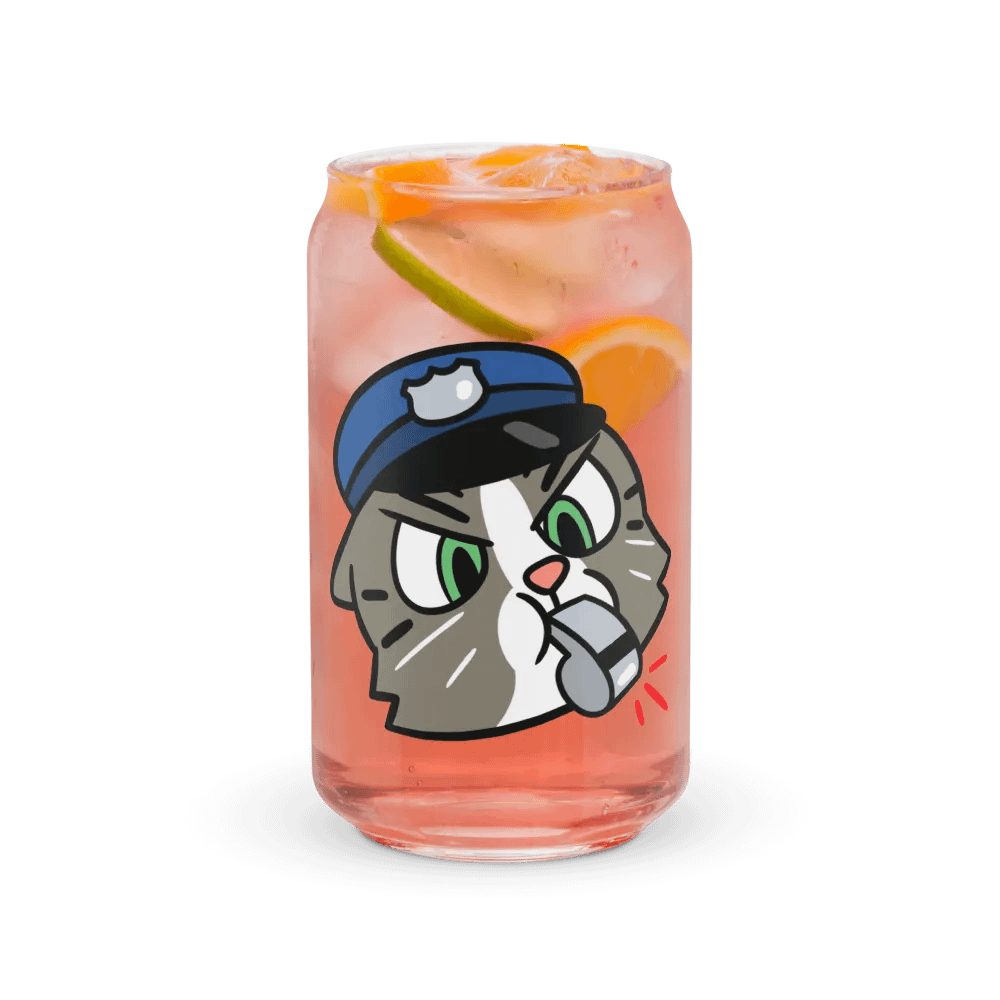 Officer Kitty Cat Can-Shaped Glass product image (37)