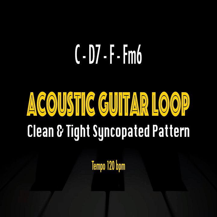 (Guitar Loop) C - D7 - F - Fm6 | Solo Practice Backing Track product image (1)