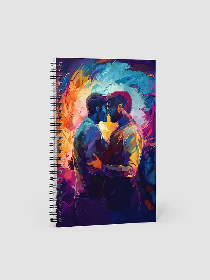 Two Men – Colorful Embrace Gay Spiral Notebook product image (1)