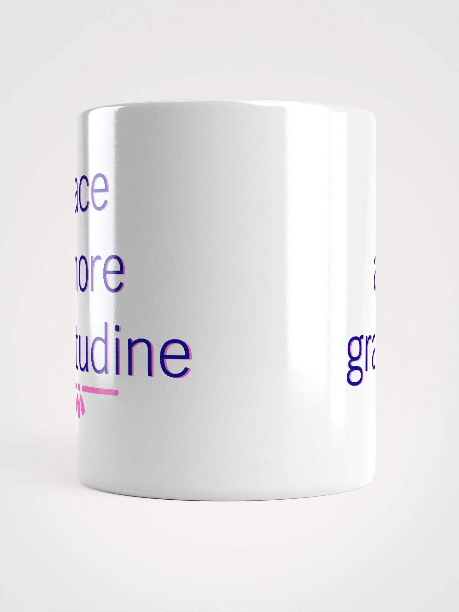 Pace Amore Gratitudine Navy and Pink Ceramic Mug product image (10)