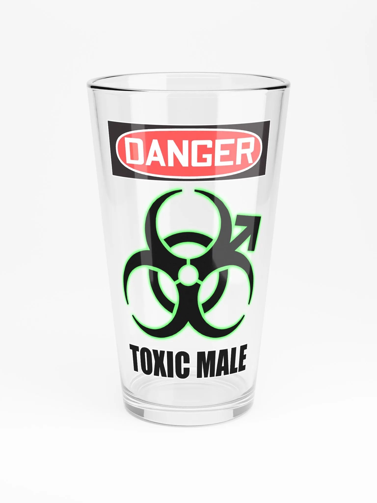 Danger: Toxic Male Pint Glass product image (3)