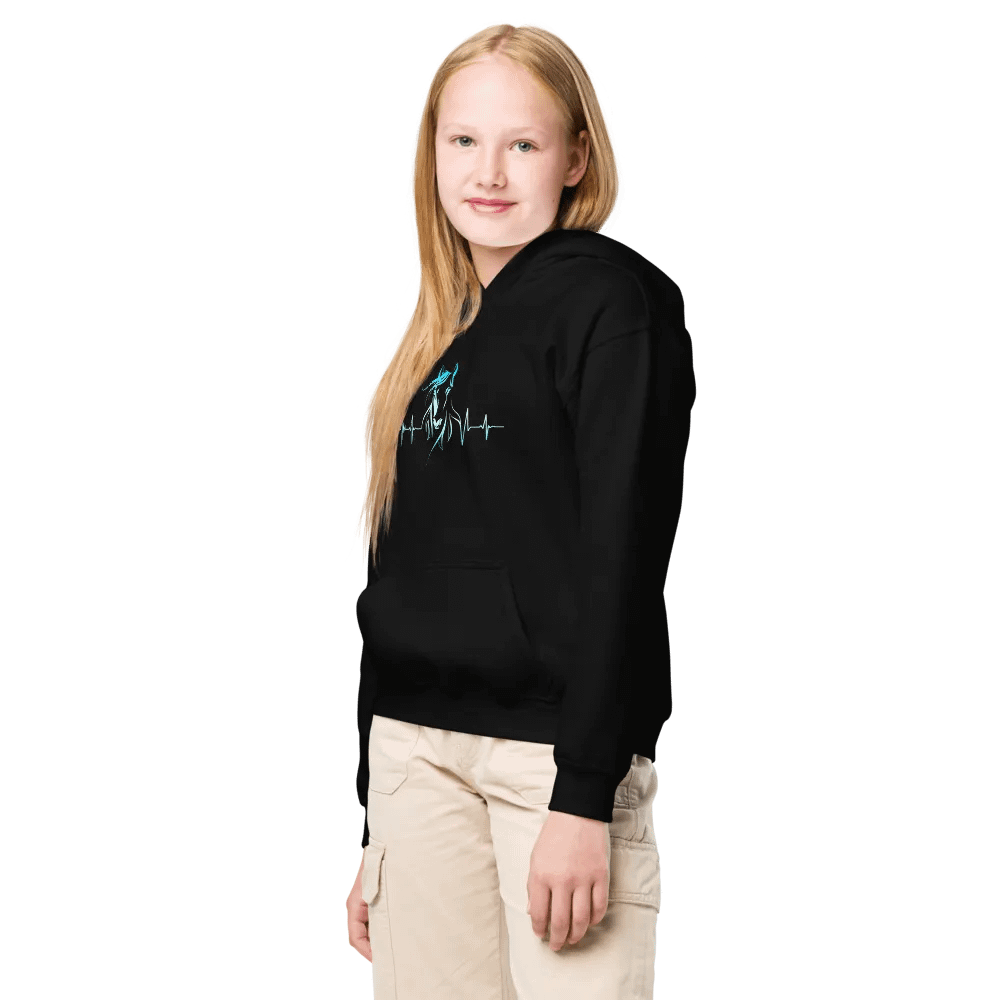 Horse Heartbeat Gildan Youth Heavy Blend Hoodie product image (4)