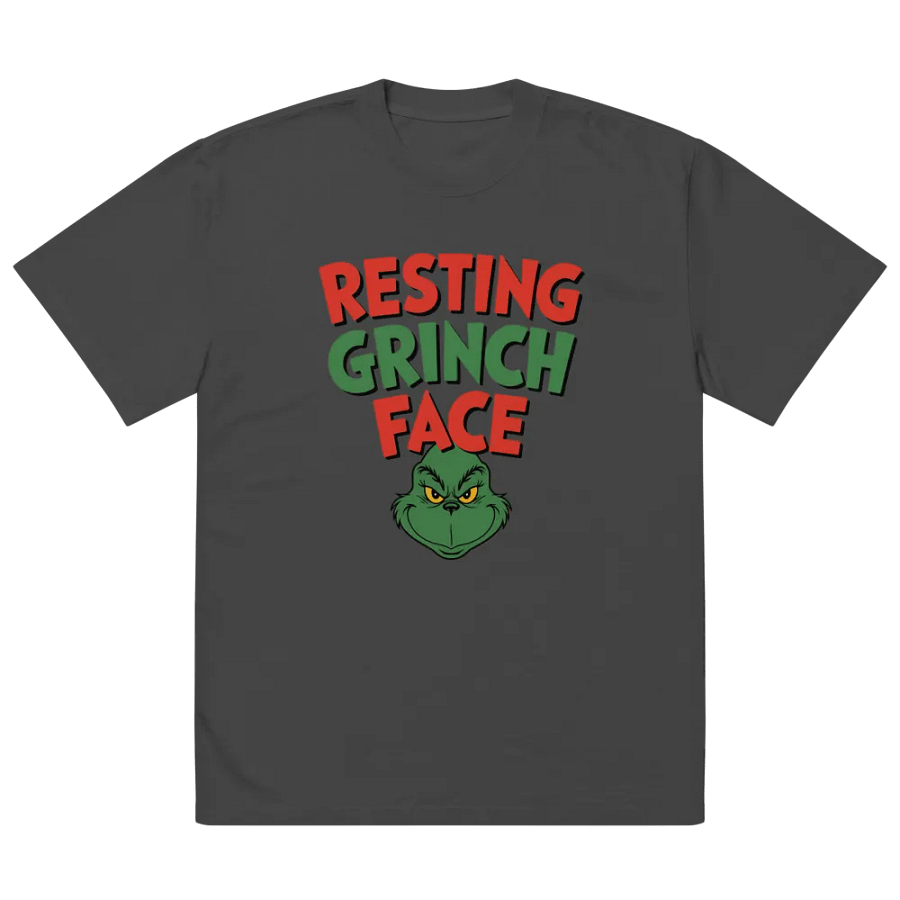 Resting Grinch Face Oversized Tee product image (2)