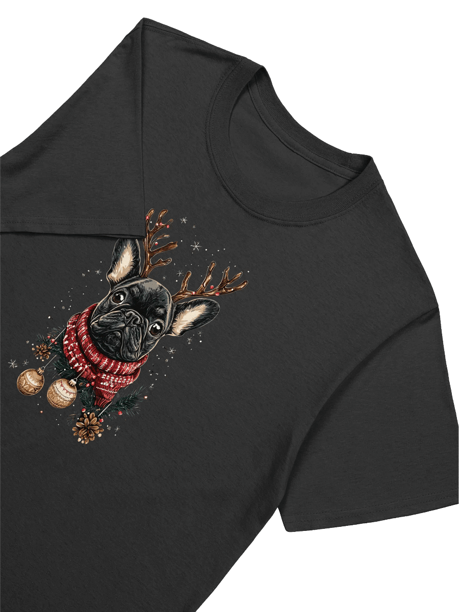 Reindeer Frenchie Unisex Funny Christmas T-Shirt product image (12)