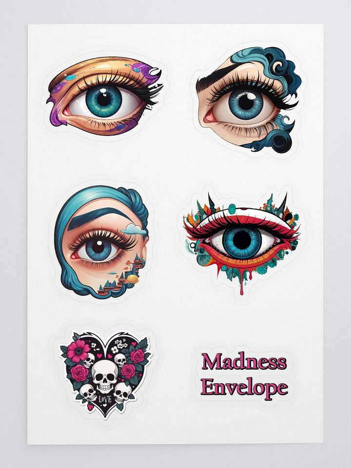 Monster Girl Blue Eye Sticker Set - Collector's Sticker Pack product image (1)