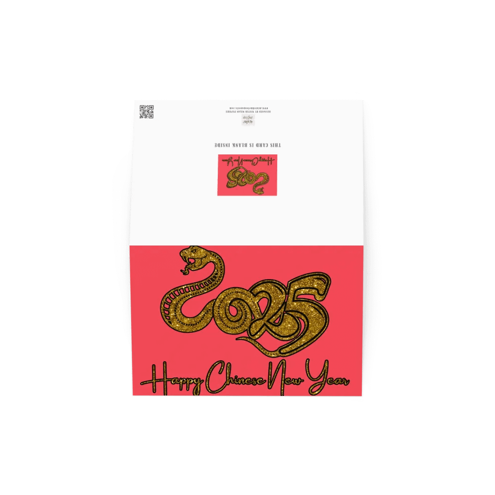Golden Snake 2025 Chinese New Year Greeting Card product image (3)