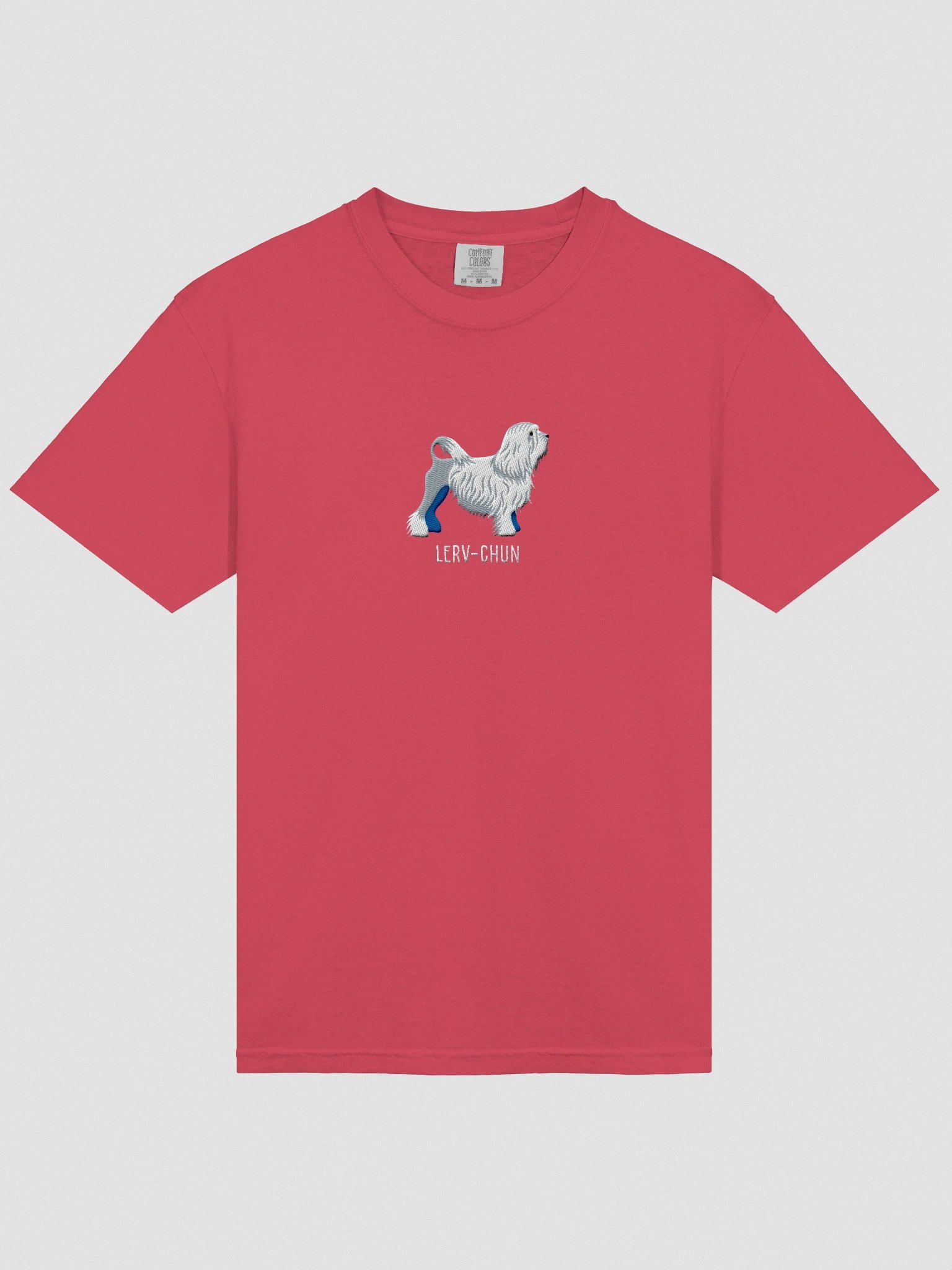 Lerv-Chun T-Shirt(Embroidered) of a Lowchen(White) product image (6)