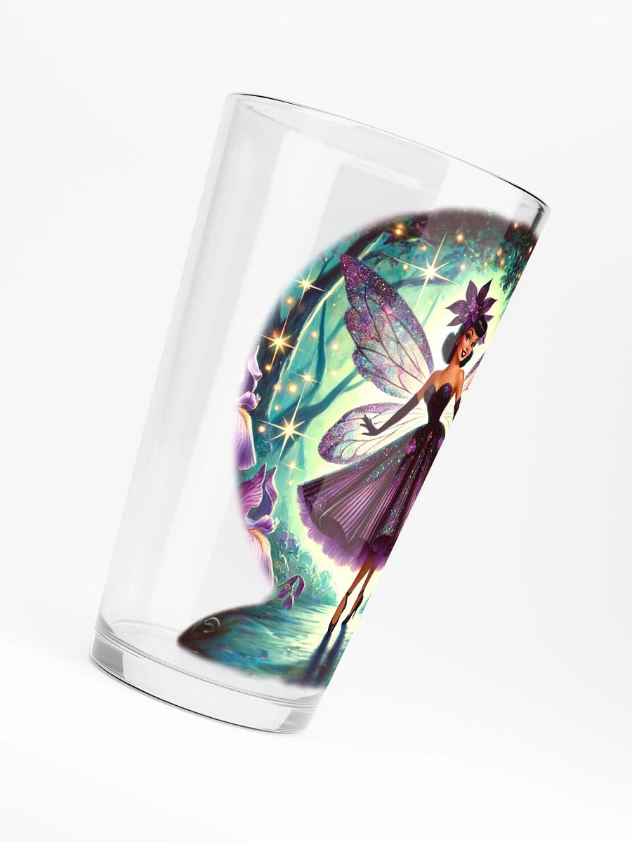 Enchanted Purple Iris Fairy 16 oz Glass - Fairytale Glassware product image (6)