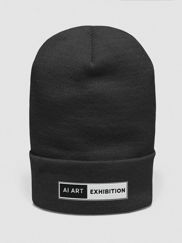 Black "AI Art Exhibition" Cuffed Beanie product image (1)