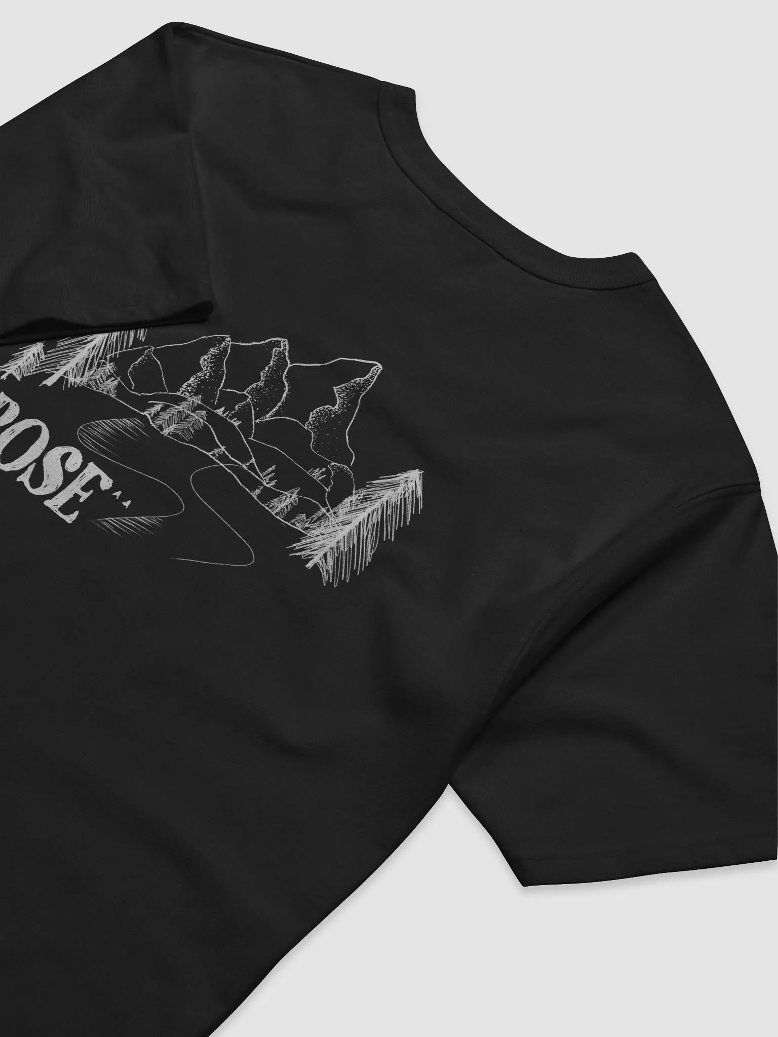 Rose t-shirt with mountain view product image (8)