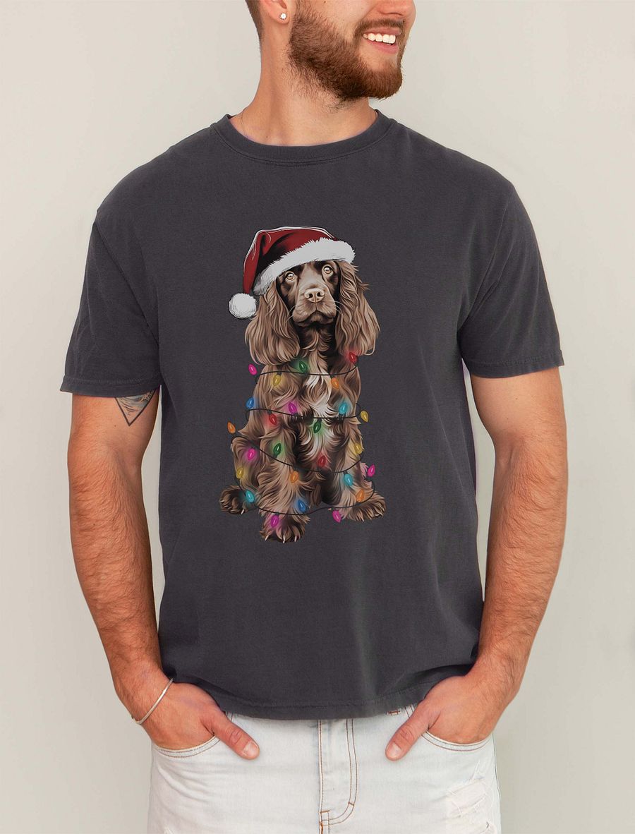 Funny Cocker Spaniel(Liver) Christmas T-Shirt for Cocker Spaniel Paw-rents product image (21)