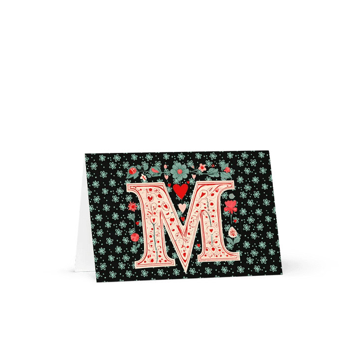 Valentine’s Monogram Letter M(6) Card product image (2)