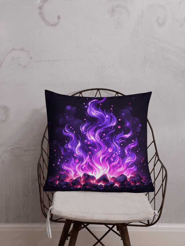 Ethereal Flames Premium Pillow | AI Design product image (1)