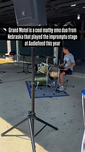 Shout out to @grandmotel.band for a cool debut on the impromptu stage at @audiofeedfest this past summer! #mathrock #emo #liv...