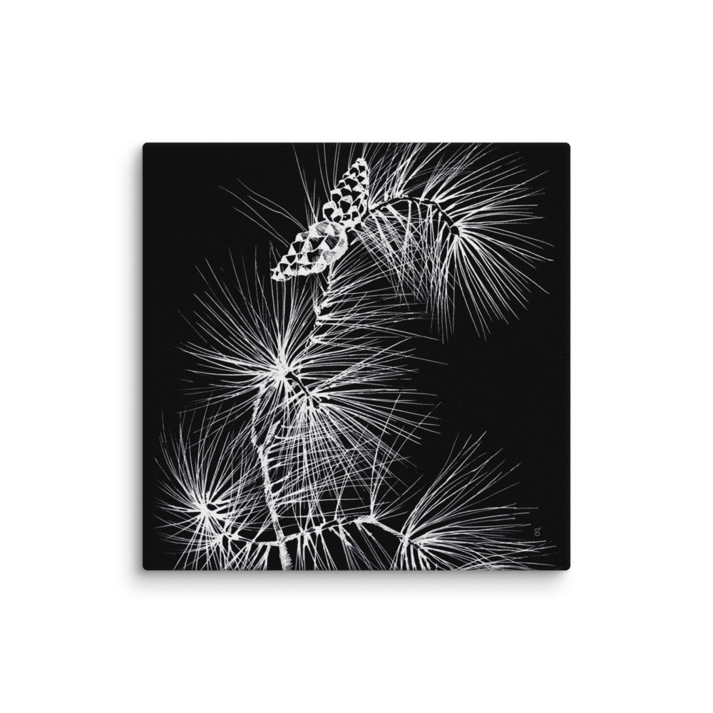 Visionary Canvas Collection - Stylish Pine Branch and Cones product image (1)