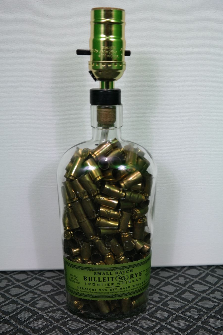 Bulleit Rye Whiskey Upcycled Bottle Lamp product image (3)