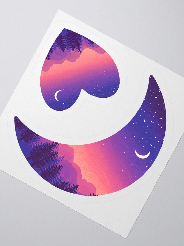 Lavender Sunset - Heart Stickers product image (2)