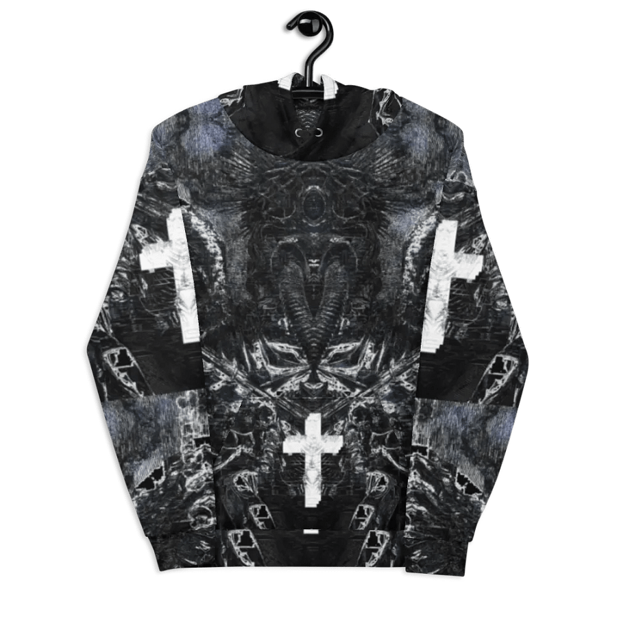 Gothic Cruciform Angel Unisex AOP Hoodie product image (7)