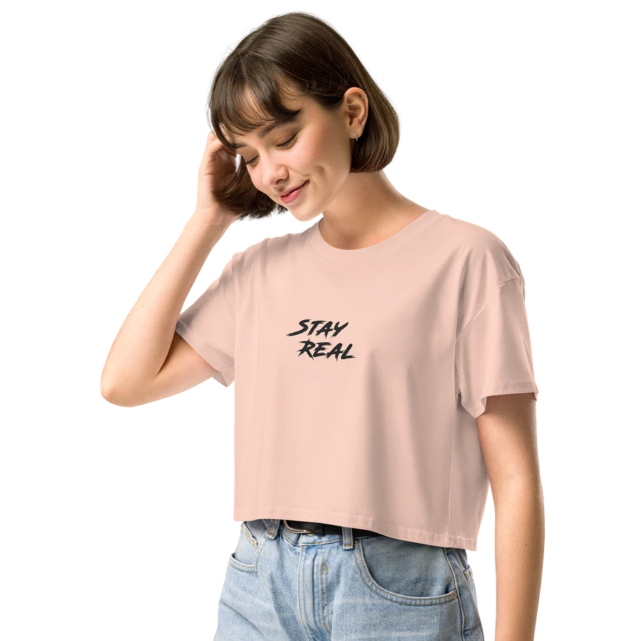 Stay REAL Embroidered Crop Top product image (14)