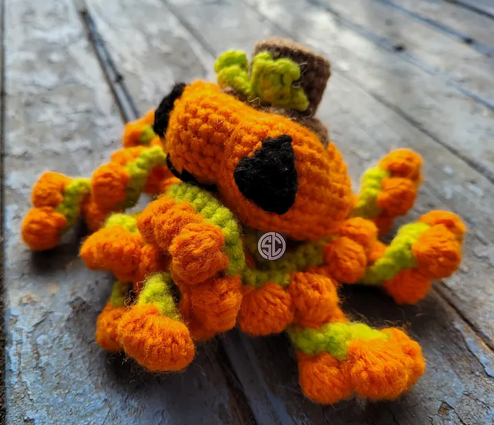 Pumpkin Octopus - Made to order 🐑 product image (1)