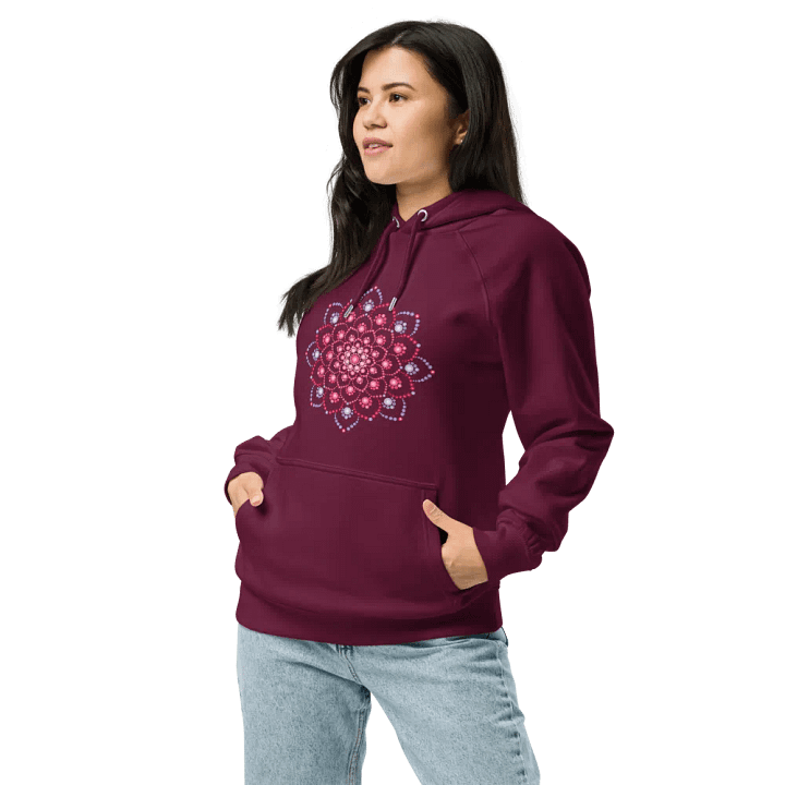 Purple and Pink Dot Mandala Unisex Eco Hoodie product image (1)