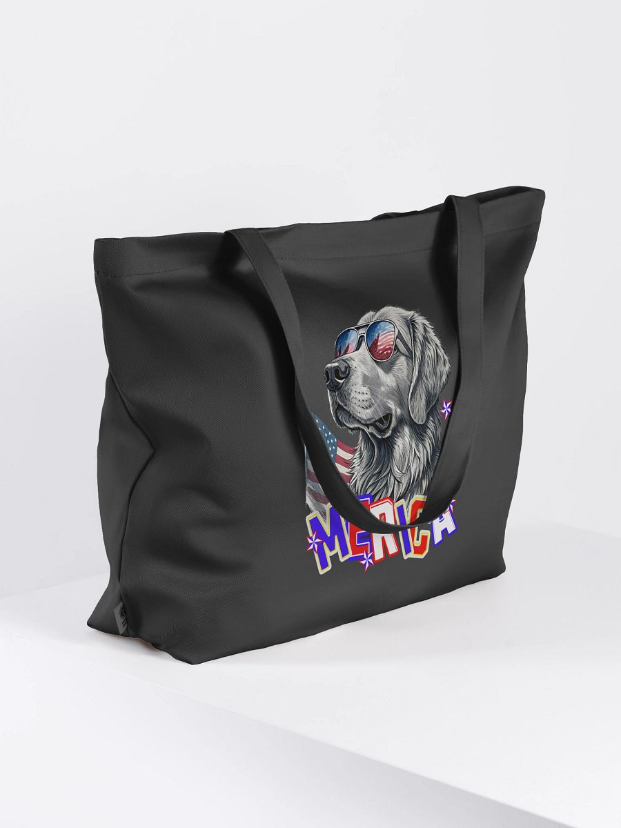 Merica Golden Retriever Patriotic Pooch Eco Tote product image (1)