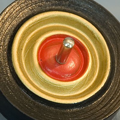 New Toy Spinning Top & String - Solid Wood Painted Koma product image (3)