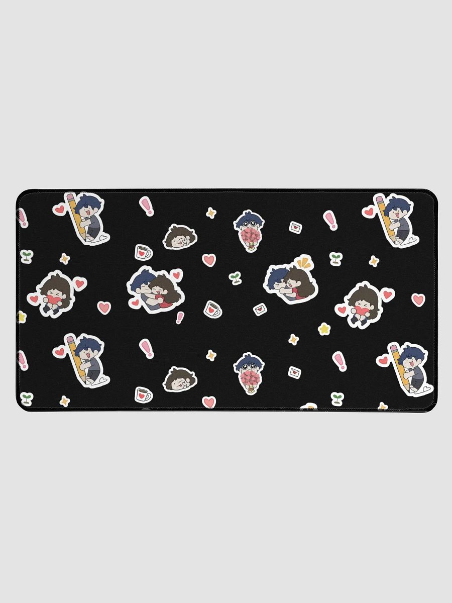 BLACK sticker design Desk Mat 15.5" x 31.5" product image (1)