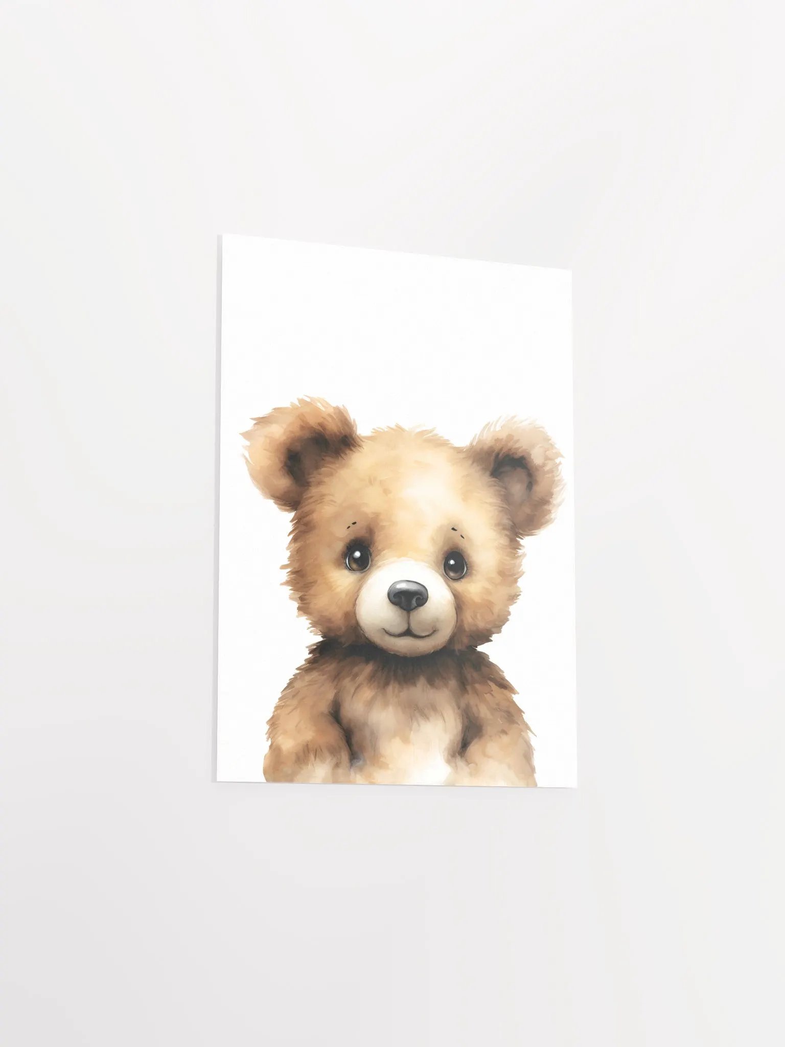 Woodland Shy Brown Bear Nursery Decor Print product image (4)