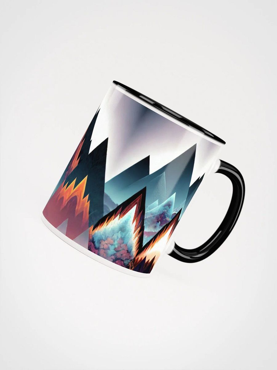 Coffee Mug with Color Inside - Modern Rustic Boho Mountain Peaks product image (3)