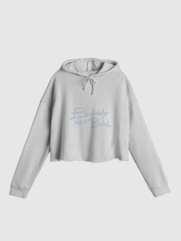 Bubbly and a B*tch (cotton candy shadow design) lightweight cropped hoodie product image (7)