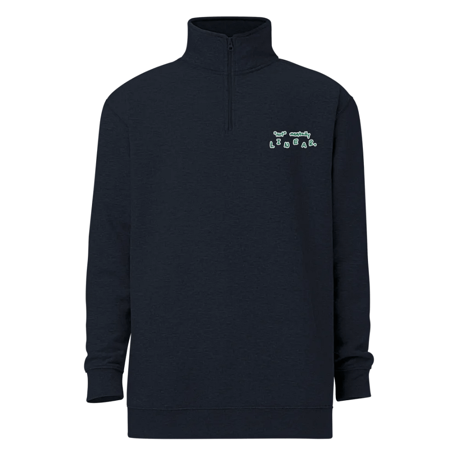*not* mentally linear. (kelly bubble design) embroidered quarter zip product image (12)