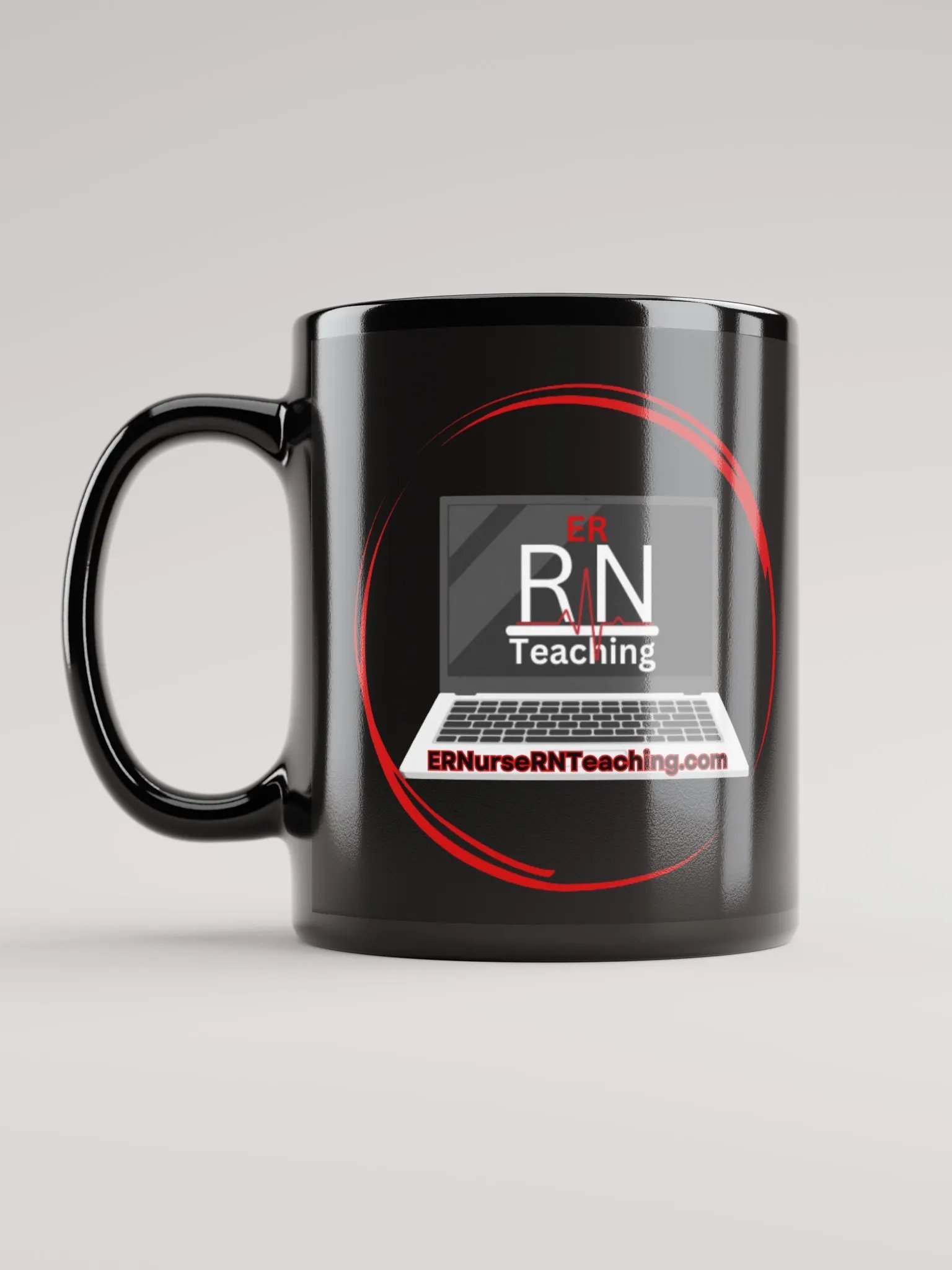RN Teaching Logo Black Glossy Mug product image (11)