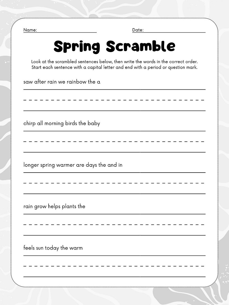 Spring Vocabulary Workbook for Kids – Fun Printable Activities for Learning Spring Words (Ages 5–8) product image (5)