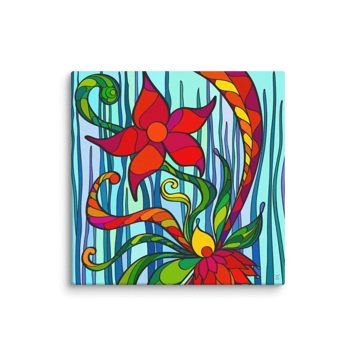 Vibrant Floral Canvas Art - Deep Ocean Starfish product image (1)