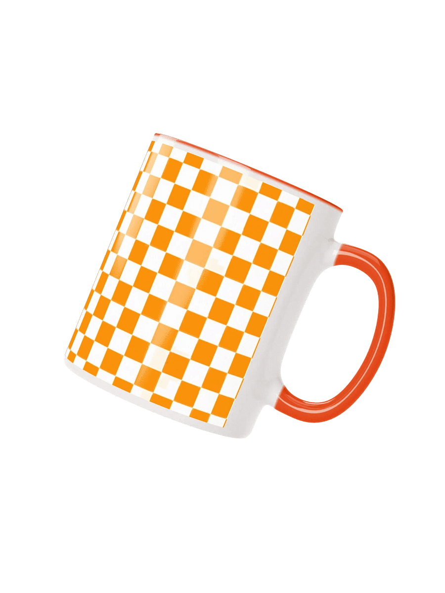 Checkered! Orange and White Checkers Mug product image (24)