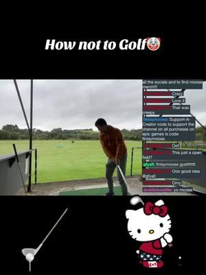 How not to golf ⛳️ 😂 #golf #golfwithyourfriends #irlstreaming #abcxyz #moose 