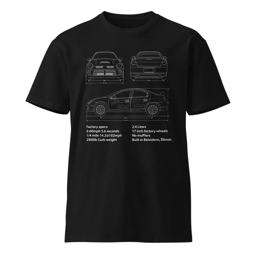 Neon SRT4 Blueprint on black/blue product image (1)