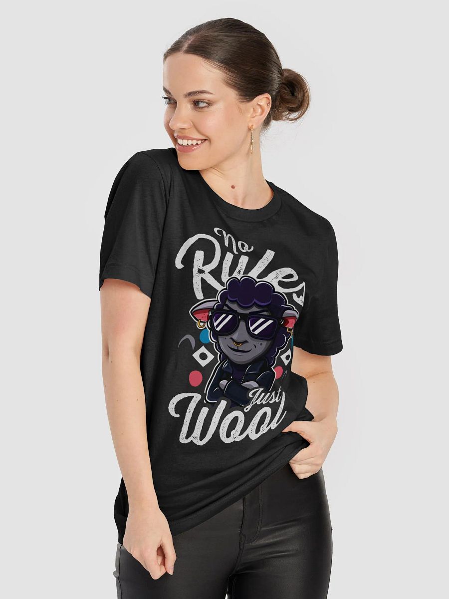 No Rules, Just Wool - Cool Black Sheep Cartoon Shirt product image (6)