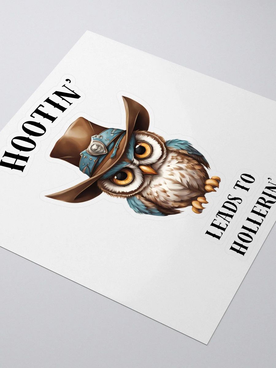 Hootin' Leads to Hollerin' Owl Cowboy Stickers product image (12)