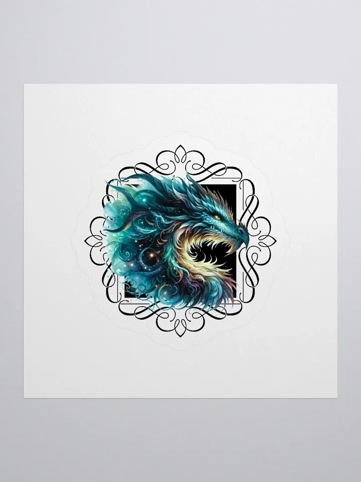 Mystic Aqua Dragon Kiss Cut Stickers product image (1)