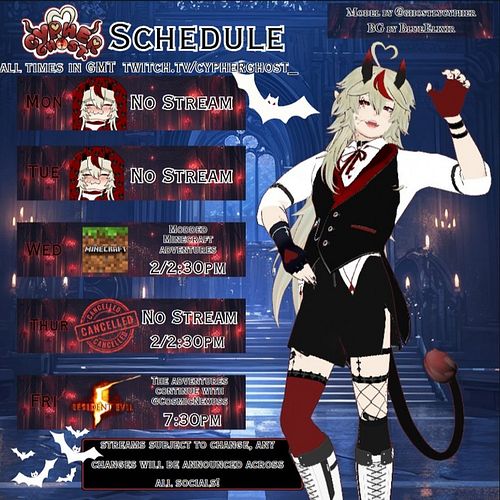 📢THIS WEEKS SCHEDULE IS HERE! ROAD TO 400!
❥Wed @ 2/2:30pm (GMT): Modded Minecraft Chill Stream
❥Thurs @ 2/2:30pm (GMT): Canc...