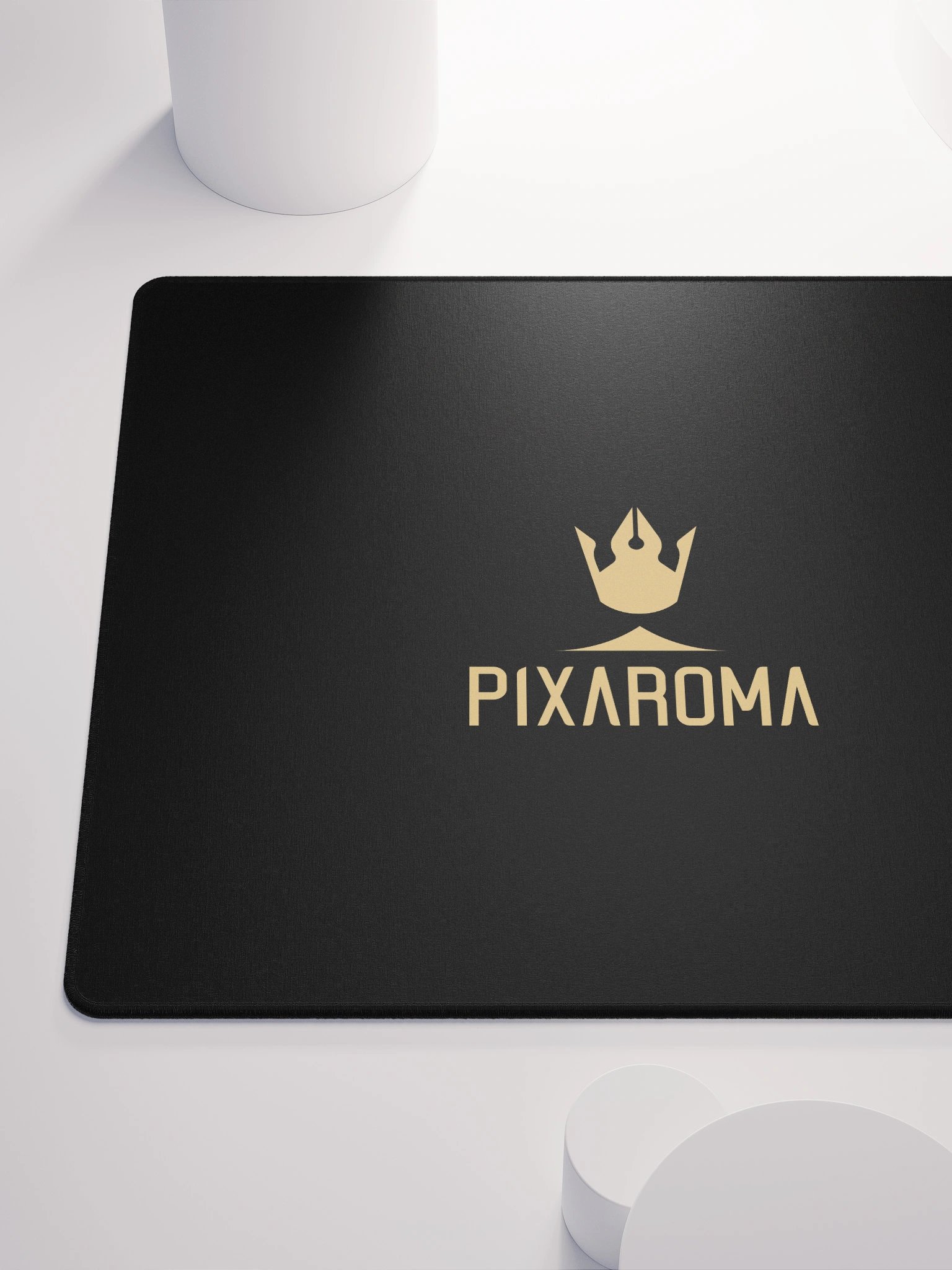Pixaroma Gold Logo Gaming Mouse Pad (Black Edition) product image (10)
