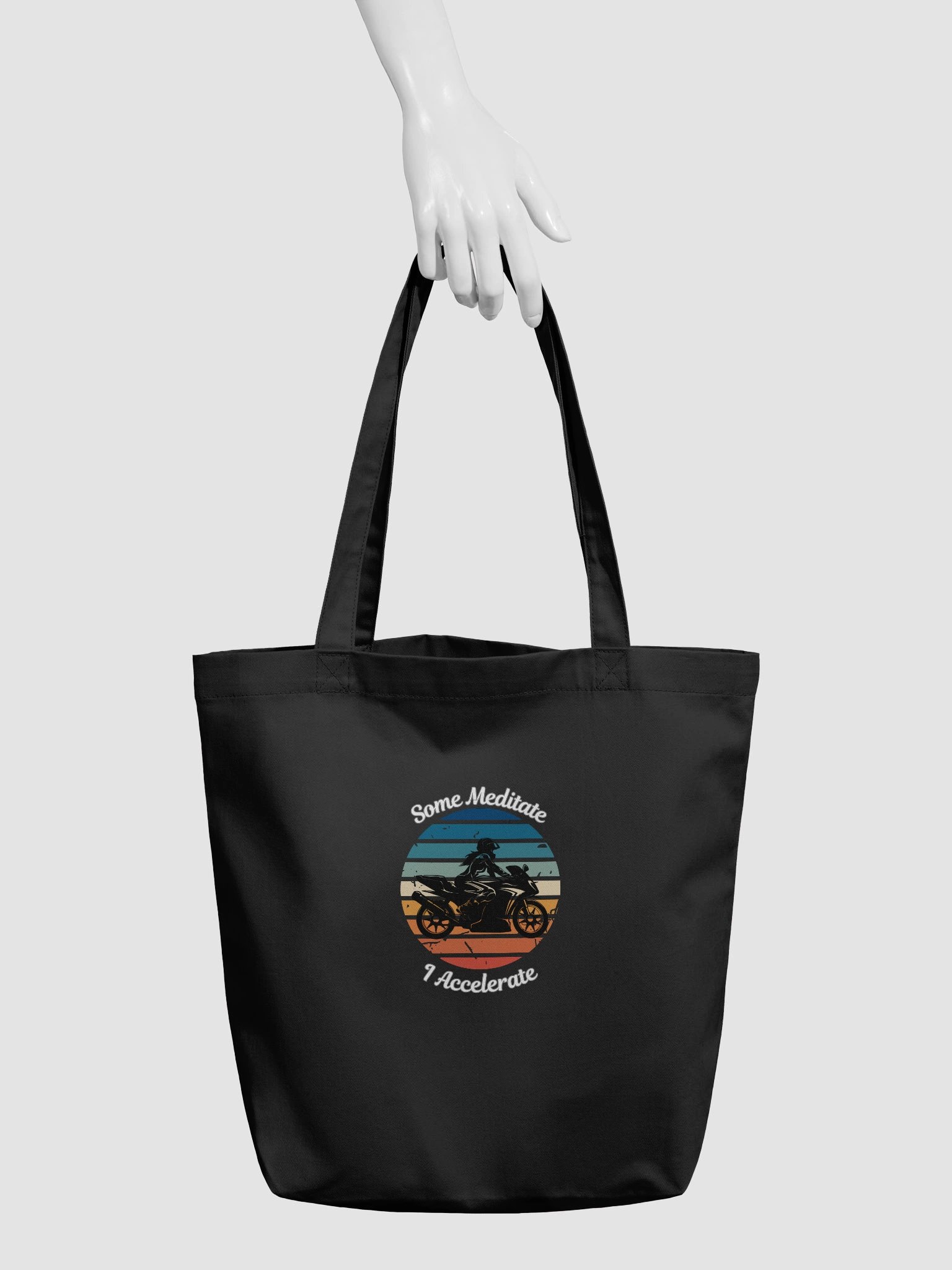 Some Meditate, I Accelerate – Biker Tote Bag product image (3)